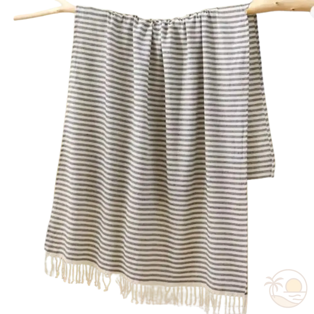 grande fouta de plage gris