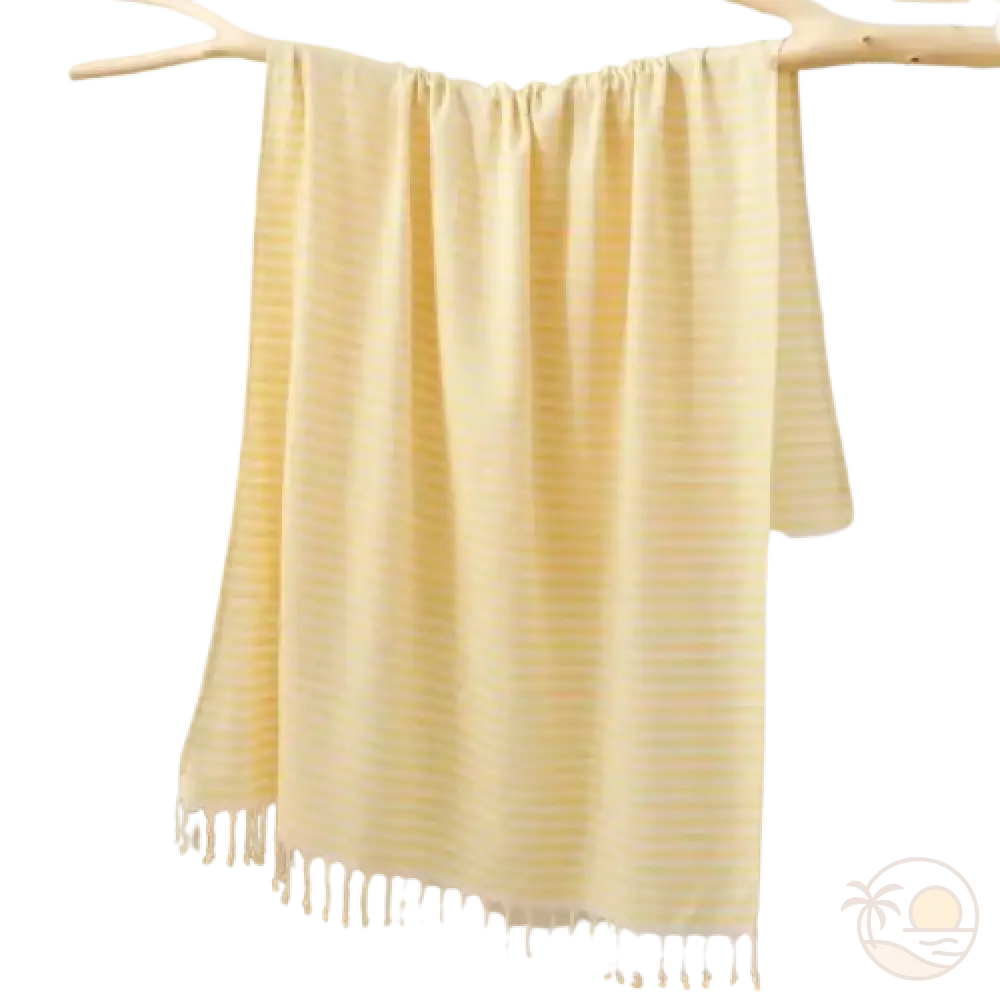 grande fouta de plage jaune