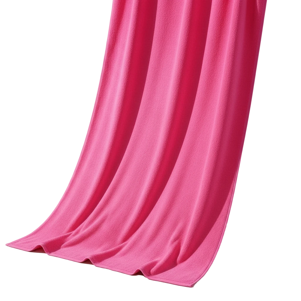 grande serviette de plage rose zoom tissu