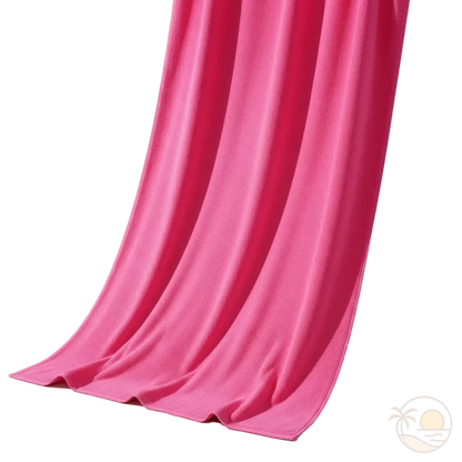 grande serviette de plage rose zoom tissu