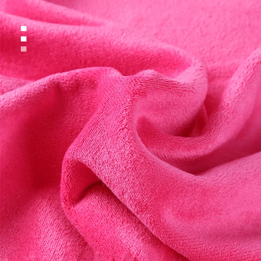 grande serviette de plage rose zoom tissu