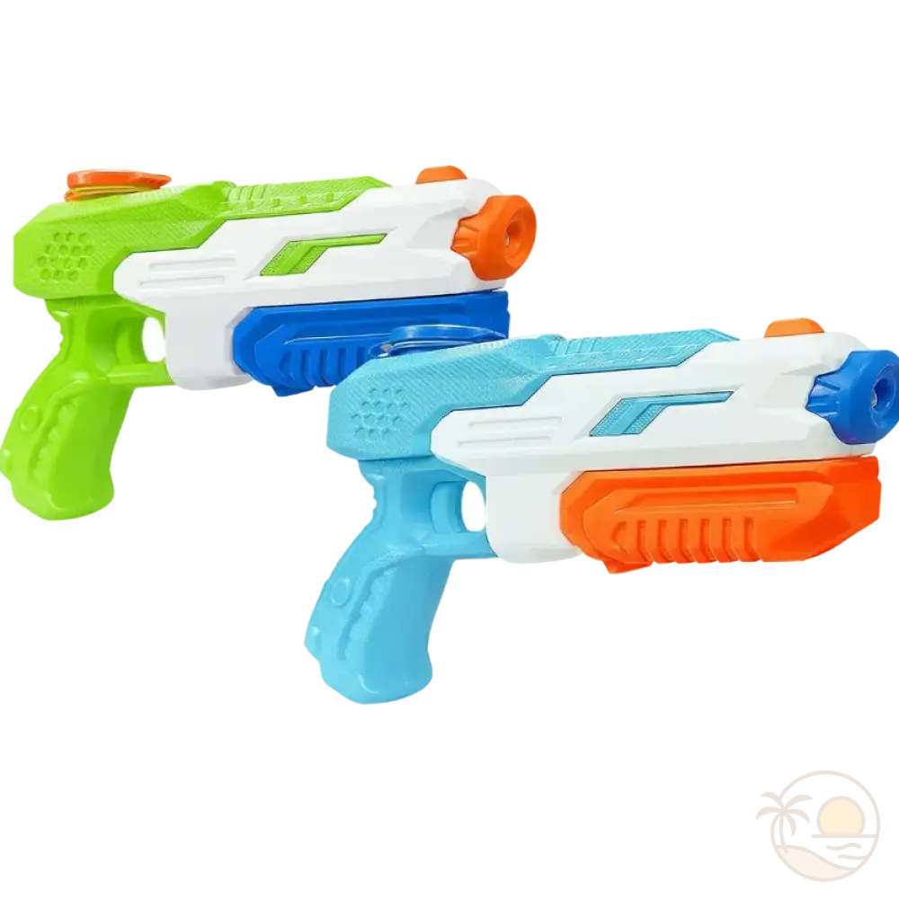grands pistolets a eau vert bleu