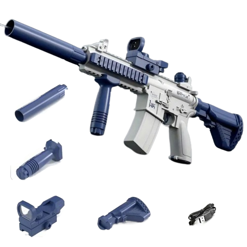 gros pistolet a eau bleu accessoires