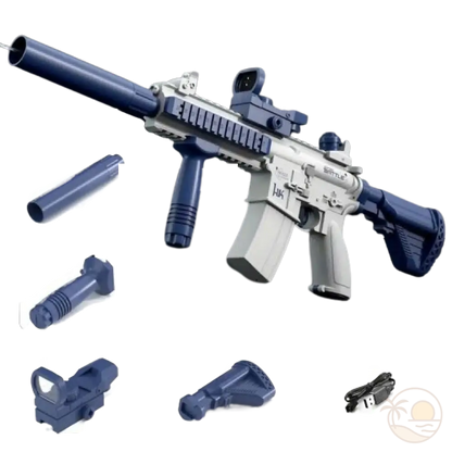 gros pistolet a eau bleu accessoires