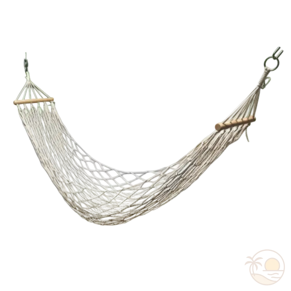 hamac plage ouvert blanc