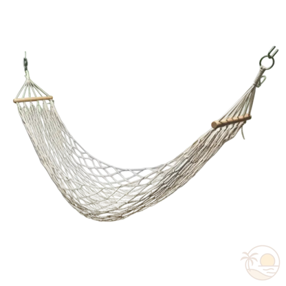 hamac plage ouvert blanc