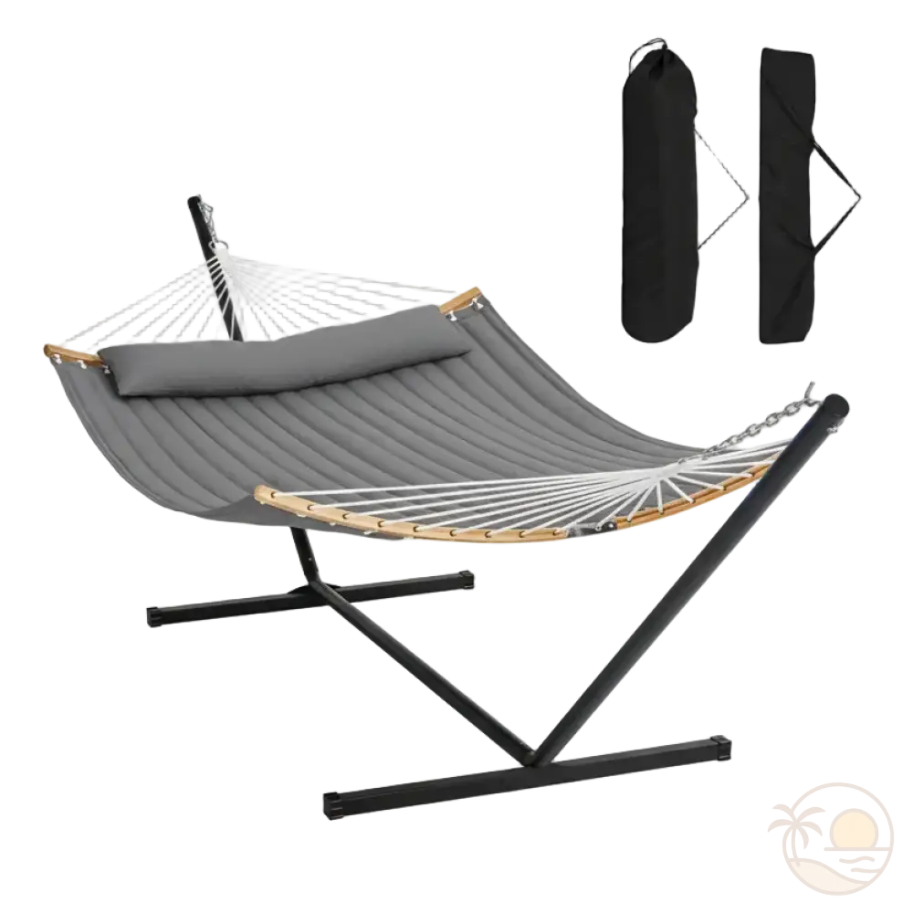 hamac sur support avec housse rangement