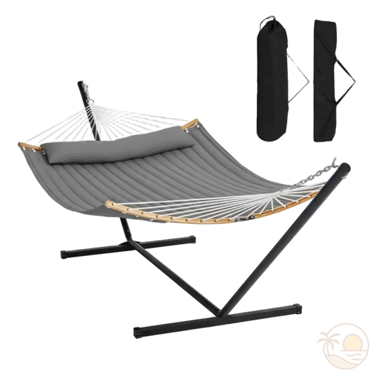 hamac sur support avec housse rangement