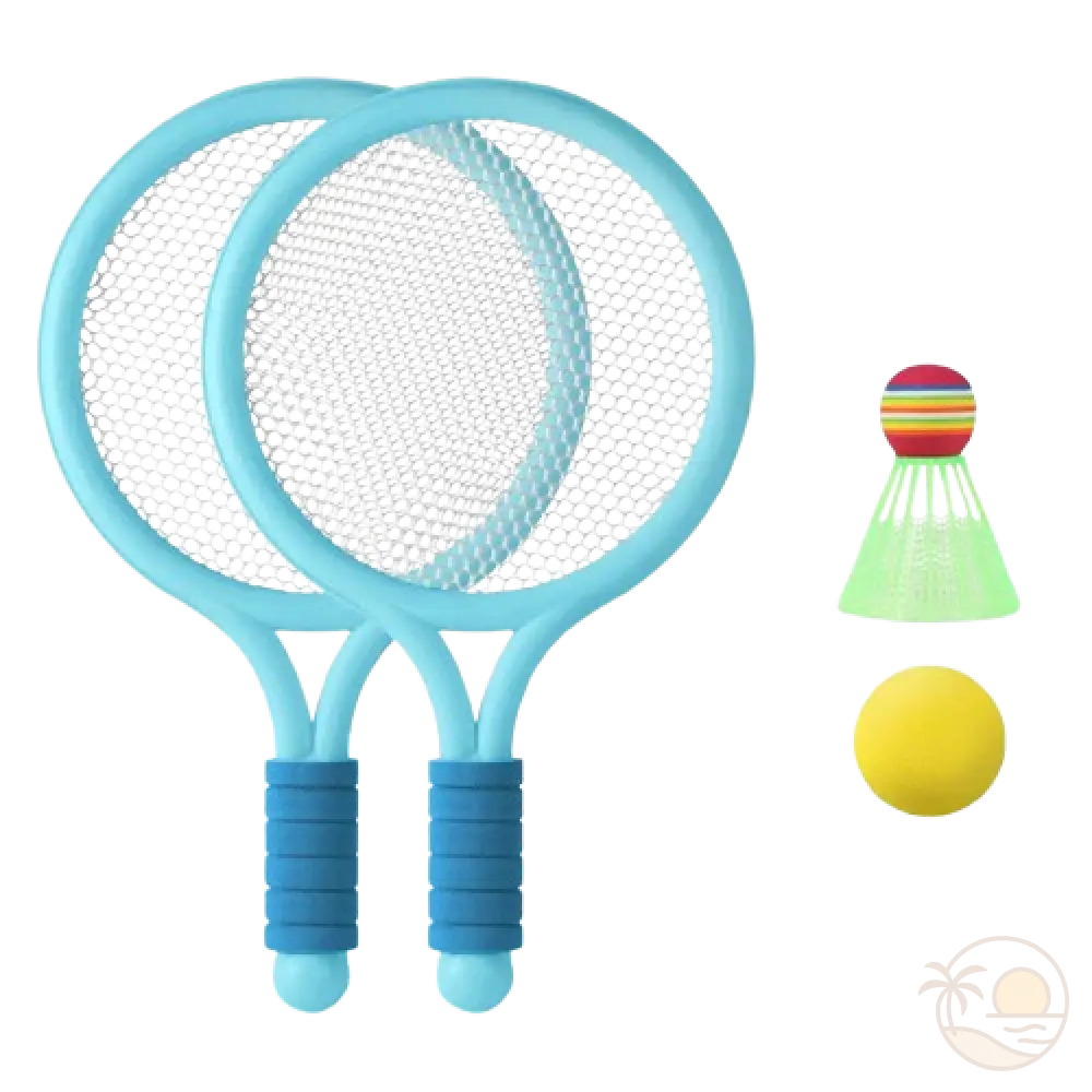 jeu de raquettes de plage bleu