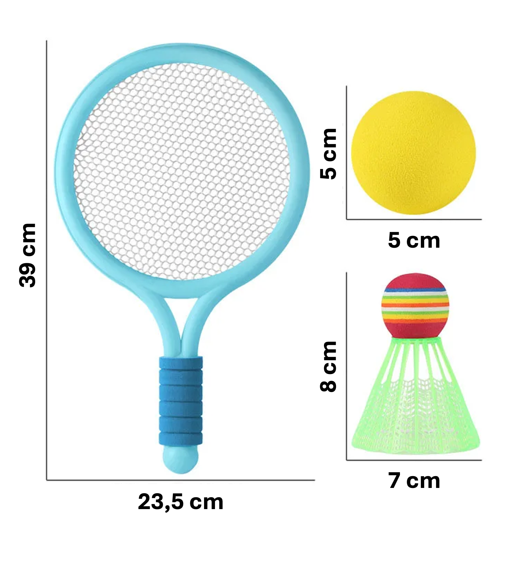 jeu de raquettes de plage dimensions