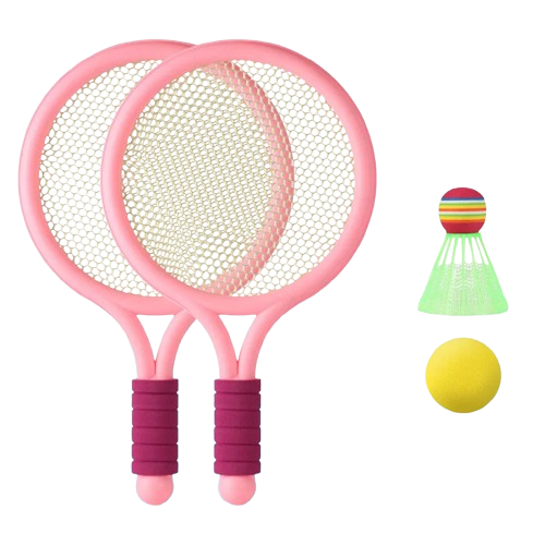 jeu de raquettes de plage rose