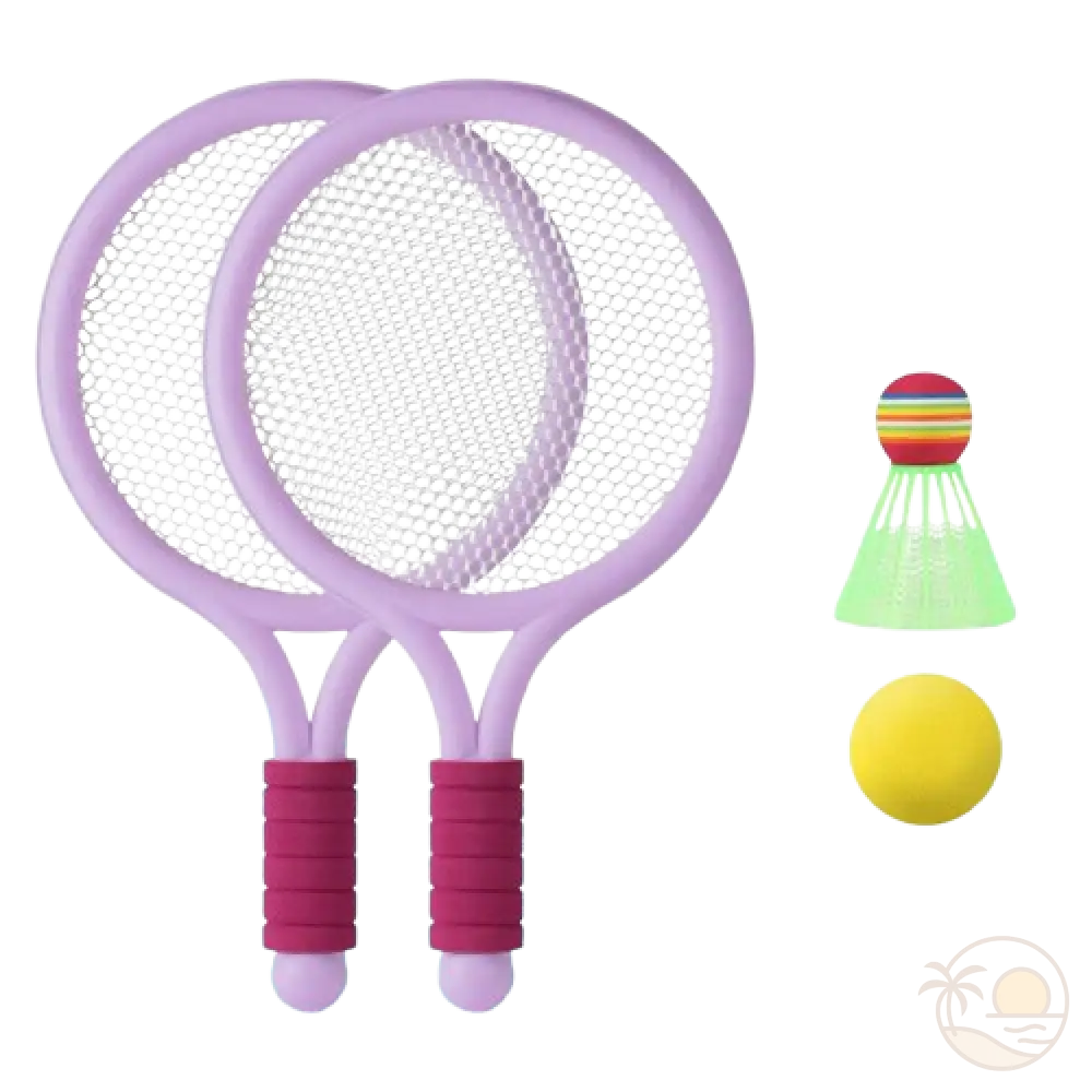 jeu de raquettes de plage violet