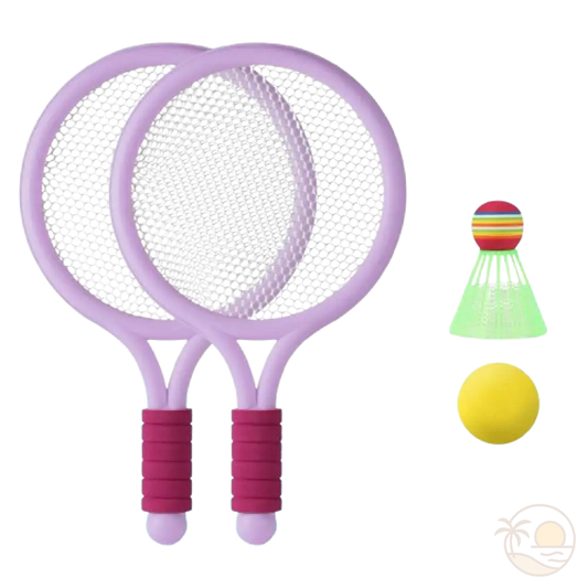 jeu de raquettes de plage violet