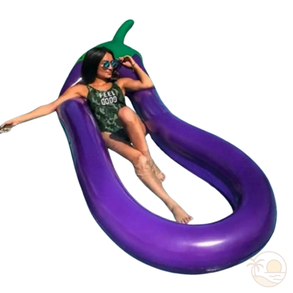 matelas aubergine piscine fille 3