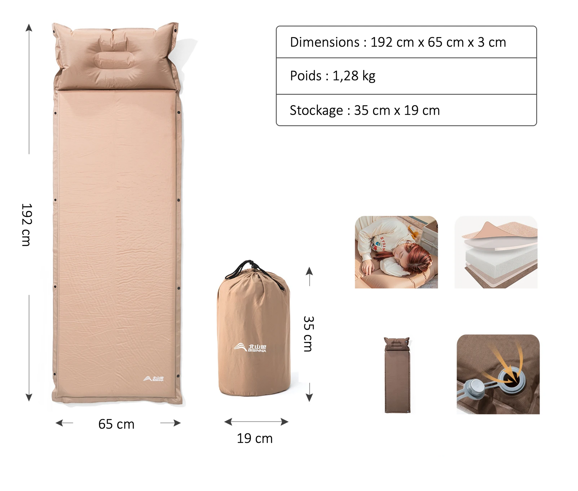 matelas avec coussin une place 3 cm