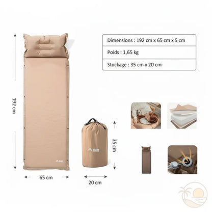 matelas avec coussin une place 5 cm