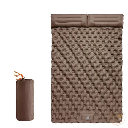 matelas de plage 2 personnes beige sac
