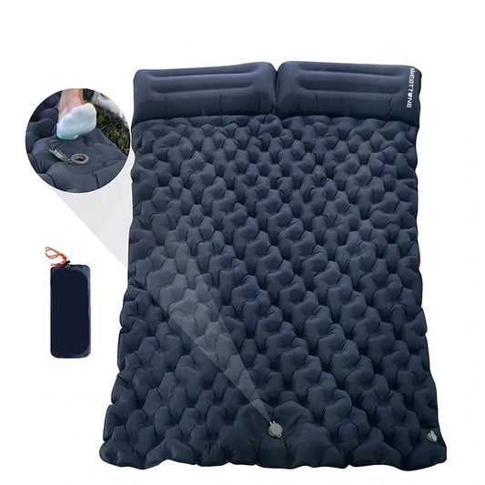 matelas de plage 2 personnes bleu marine valve