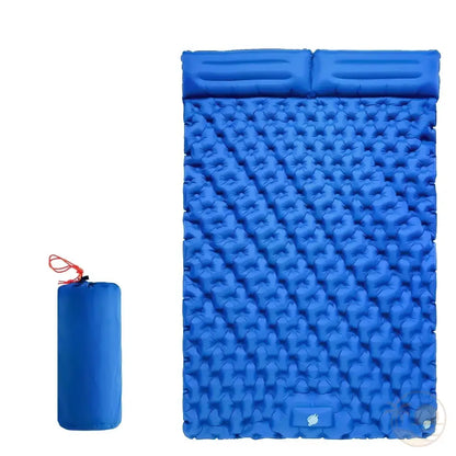 matelas de plage 2 personnes bleu sac