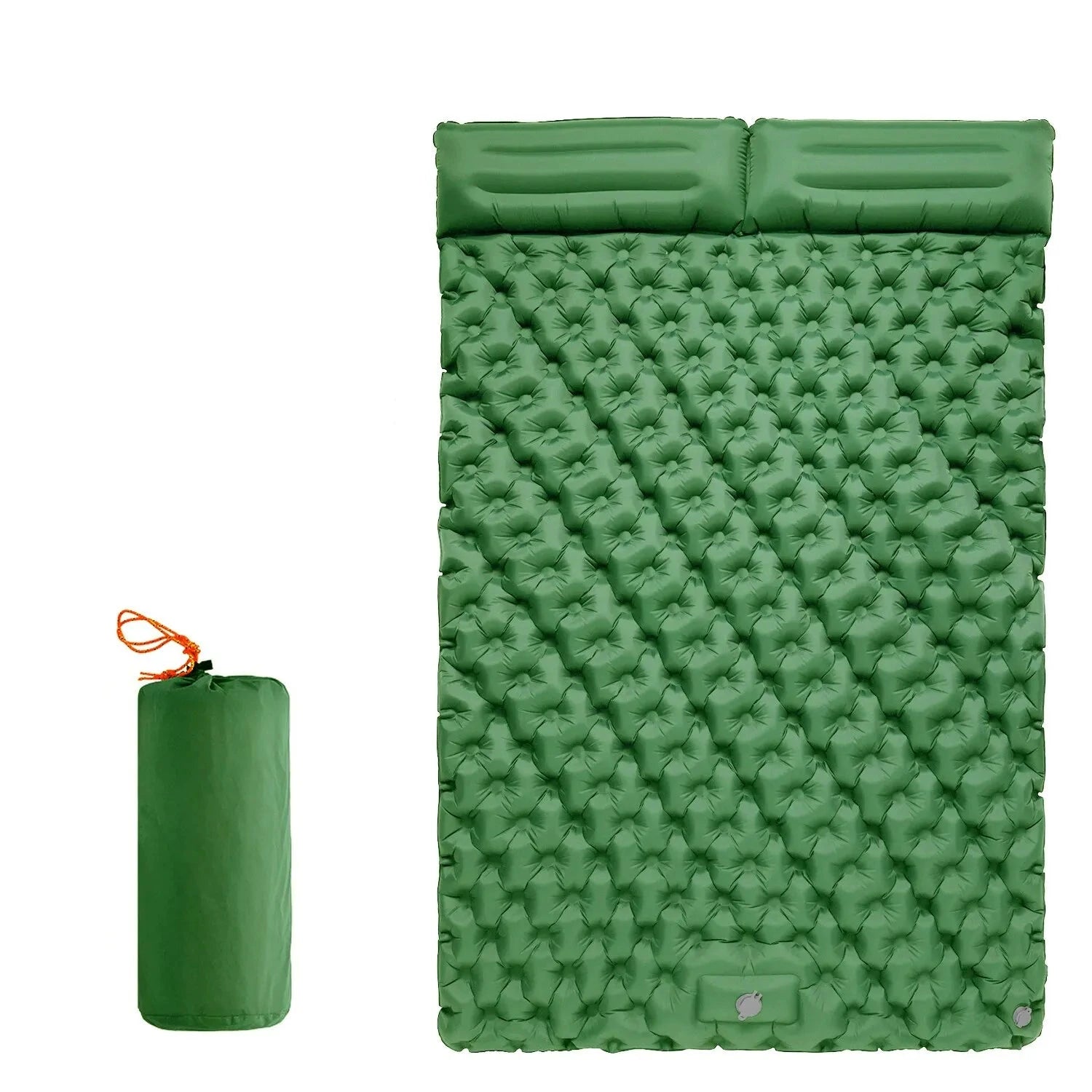 matelas de plage 2 personnes vert sac