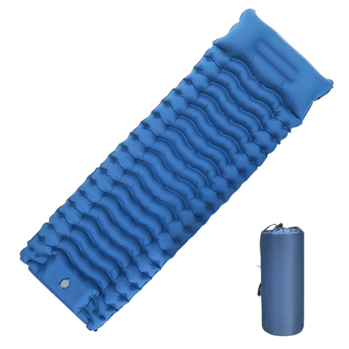 matelas de plage bleu