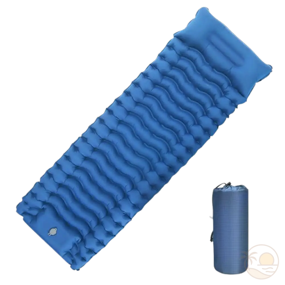 matelas de plage bleu