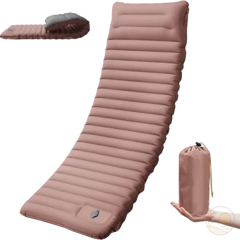 matelas de plage epais enroulable marron