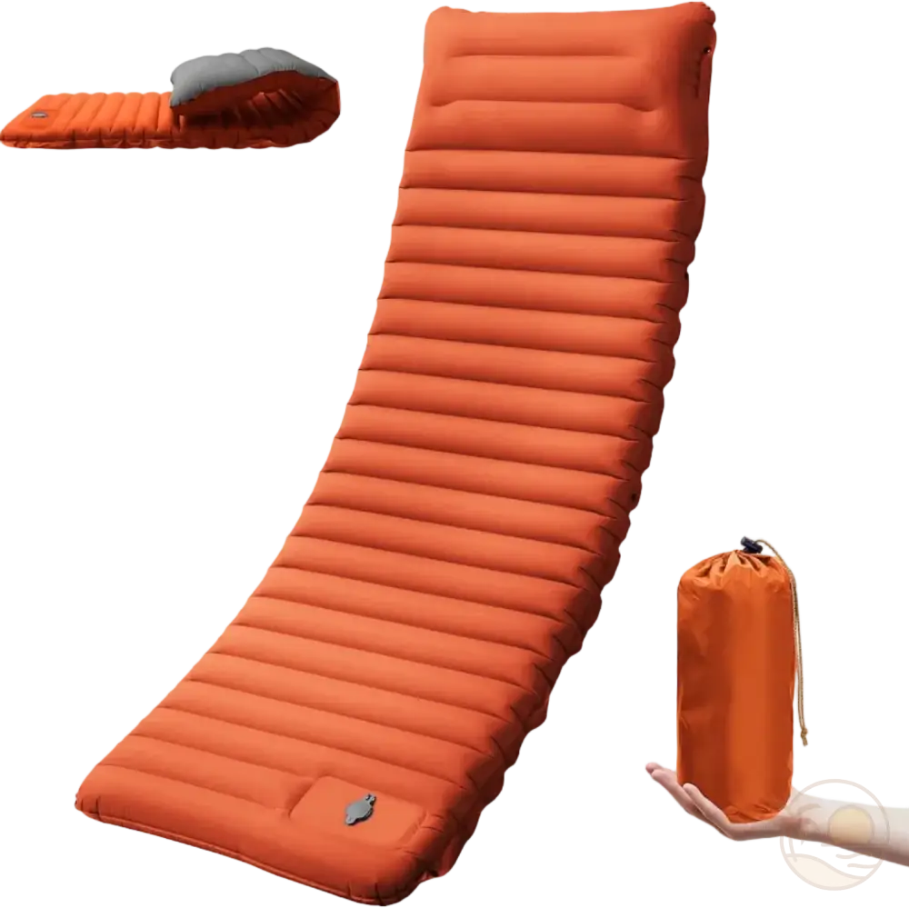 matelas de plage epais enroulable orange