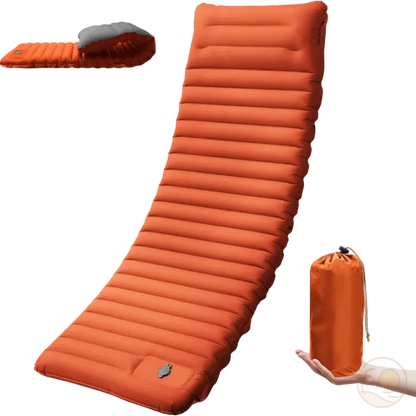 matelas de plage epais enroulable orange