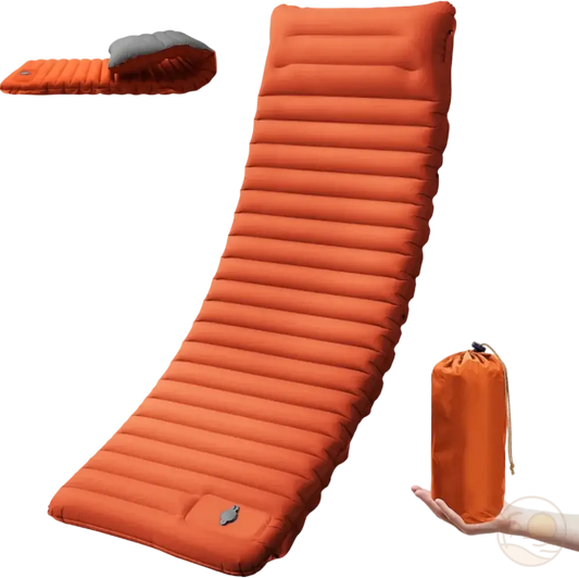 matelas de plage epais enroulable orange
