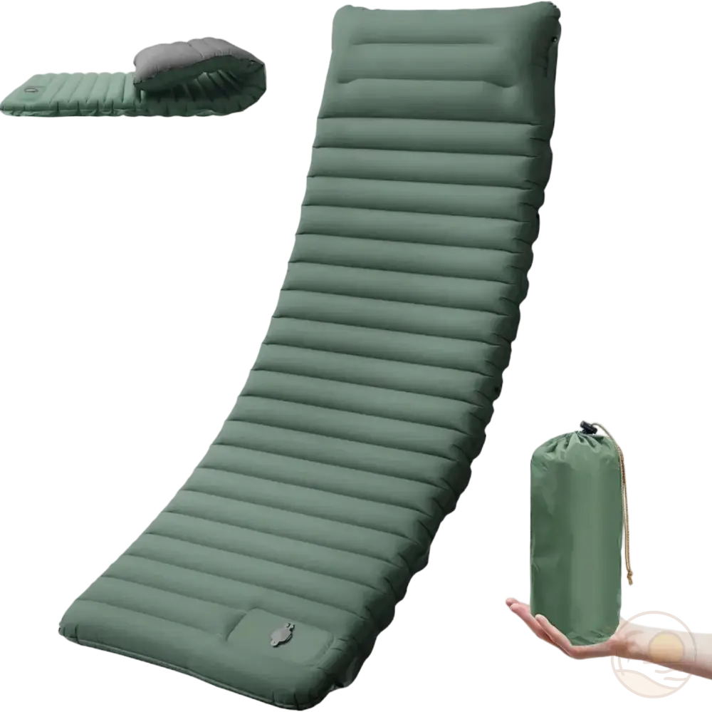 matelas de plage epais enroulable vert
