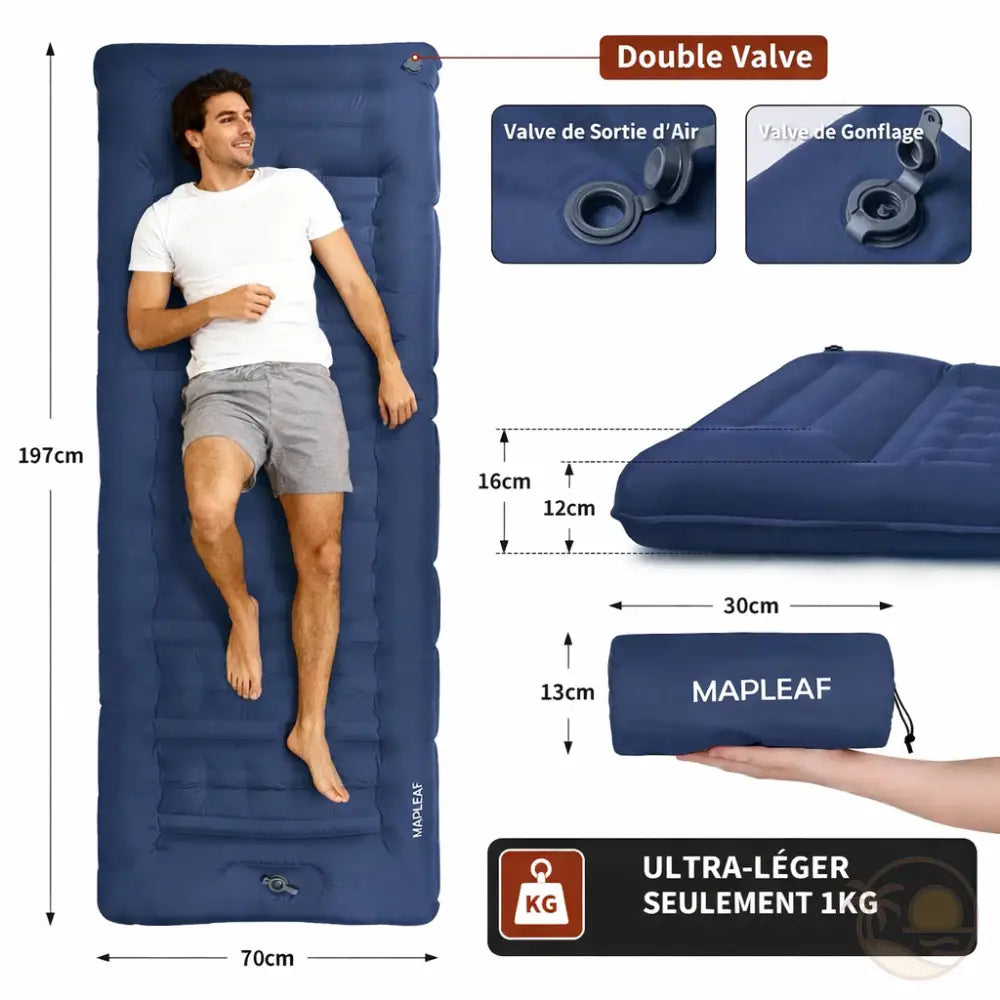matelas de plage epais pliable bleu dimensions
