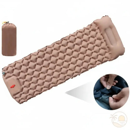 matelas de plage gonflable sac marron