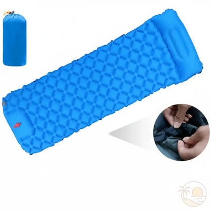 matelas de plage gonflable sac bleu