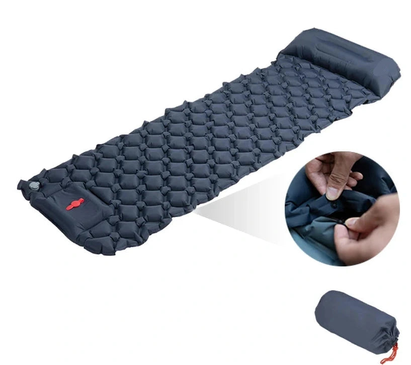 matelas de plage gonflable sac bleu marine
