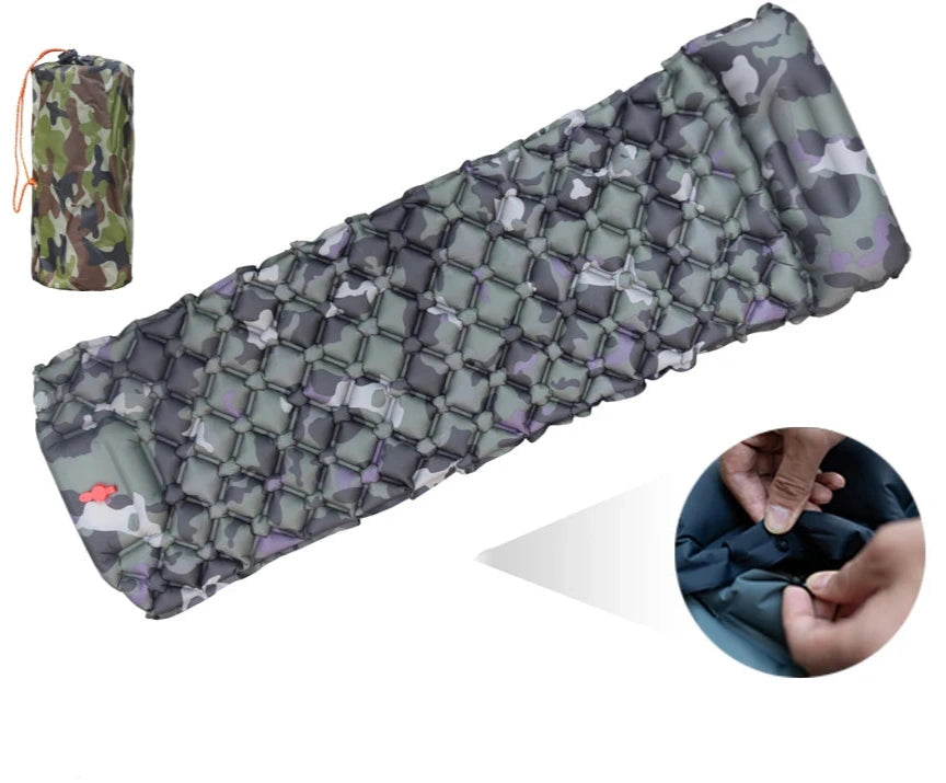 matelas de plage gonflable sac camouflage