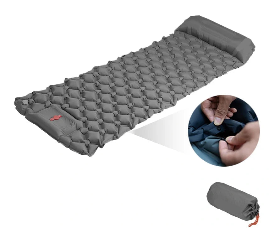 matelas de plage gonflable sac gris