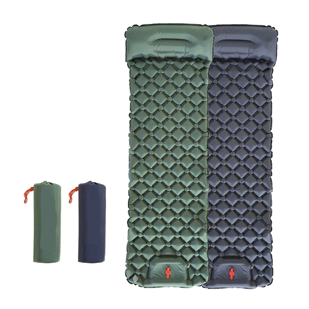 matelas de plage gonflable vert bleu marine