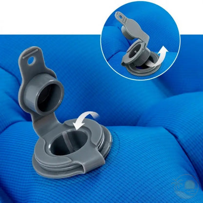 matelas de plage pliable bleu valves