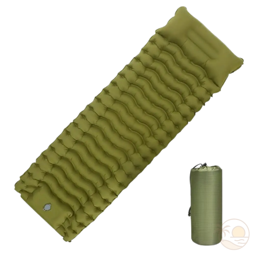 matelas de plage vert