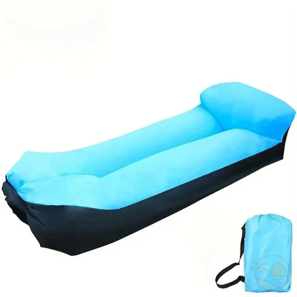 matelas gonflable de plage bleu