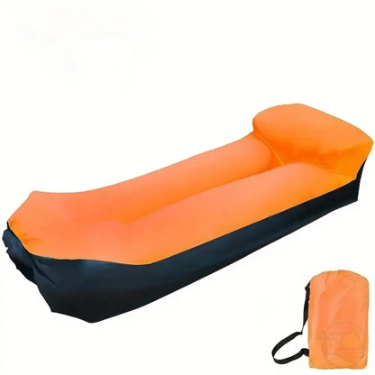 matelas gonflable de plage orange
