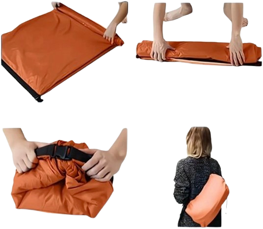 matelas gonflable de plage rangement