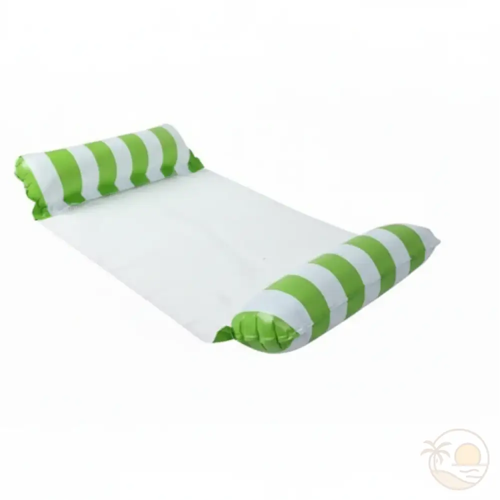 matelas hamac piscine vert rayures