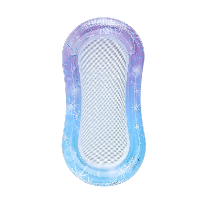 matelas piscine bleu