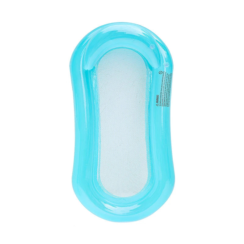 matelas piscine bleu fluo