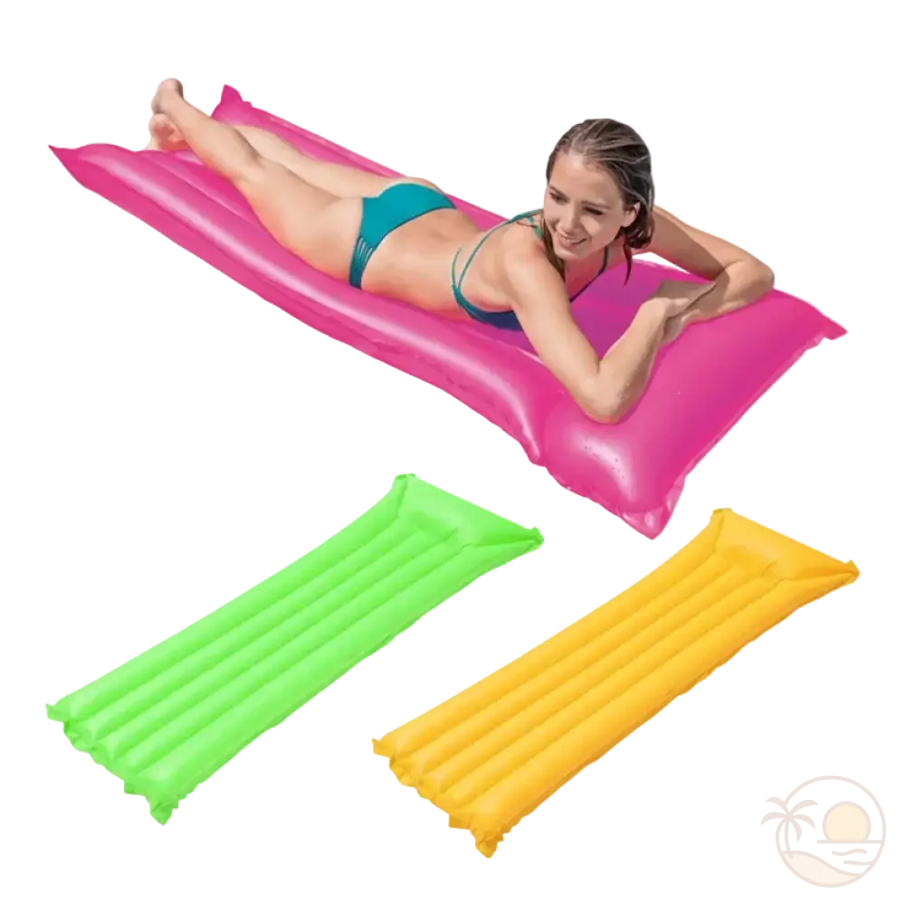 matelas pour piscine rose vert jaune
