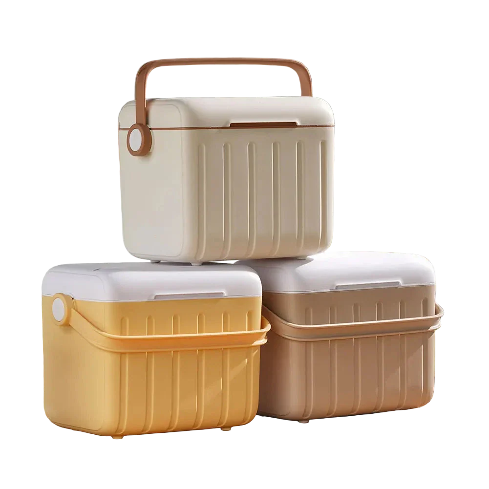 mini glaciere beige marron jaune