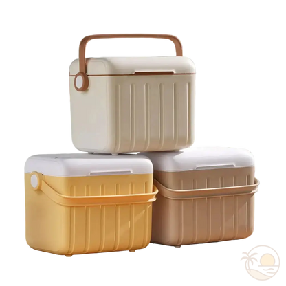 mini glaciere beige marron jaune