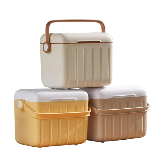 mini glaciere beige marron jaune